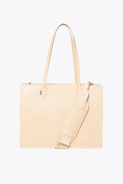 The Work Tote in Plaid-Beige | Beis | New Arrivals